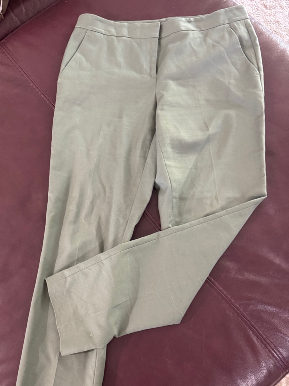 Vince Camuto Olive Green Pants with Beige Trim